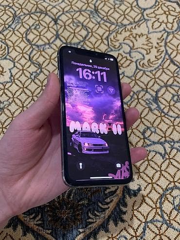 apple x: IPhone X, Б/у, 64 ГБ, Серебристый, 70 % — 1