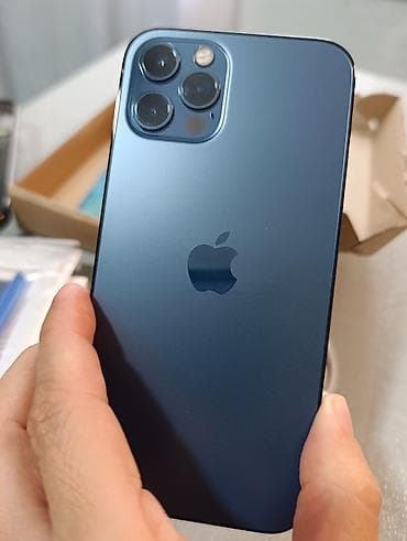 apple планшеты: IPhone 12 Pro, 128 ГБ, Pacific Blue, Кабель — 1