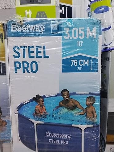 Bestway Steel Pro — каркасный круглый бассейн для дачи и двора. -
