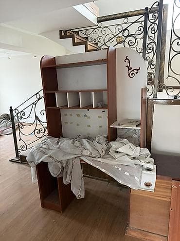 Эмерек гарнитурлары: Уктоочу бөлмө гарнитуру, Шкаф, ДСП, түсү - Күрөң — 1