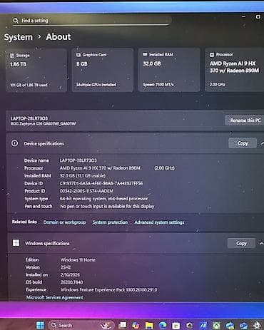 rtx 1060: Ноутбук ASUS Для программирования, AMD Ryzen 9, ОЗУ, RAM: 32 ГБ, ASUS ROG — 6