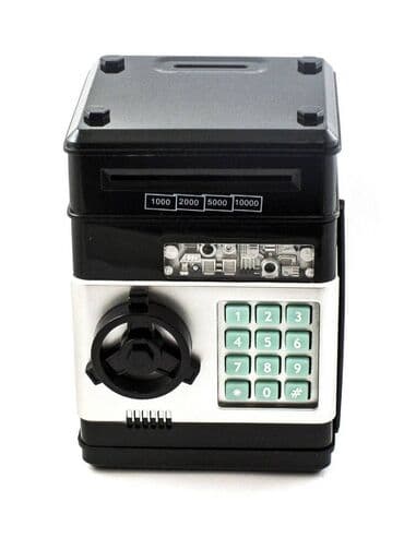 Копилка сейф number bank работает от батареек, принимает монеты и