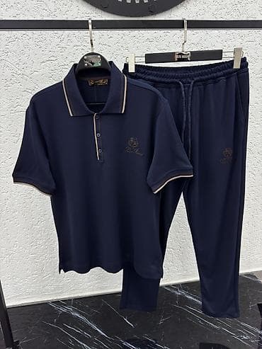 m 65: Мужской комплект: поло + брюки - Состав: трикотаж (лёгкий, дышащий — 4