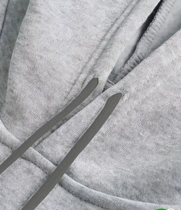 вязаный летний кардиган: Спортивный костюм из меланжевого серого трикотажа. - Толстовка с — 2