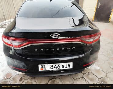 авто рассочка: Hyundai Grandeur: 2018 г., 3 л, Автомат, Газ, Седан — 2