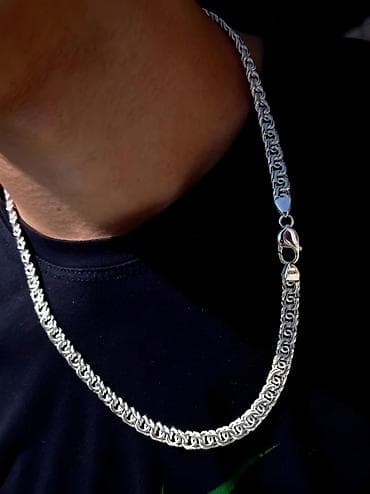 Жеке буюмдар: Серебряный комплект "Питон" Цепь 45 гр Браслет 25 гр Серебро 925 проба — 8