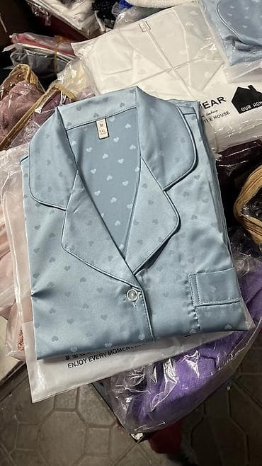 шелковая рубашка: Шелковая пижама - Модель: классический комплект из атласного шелка с — 9