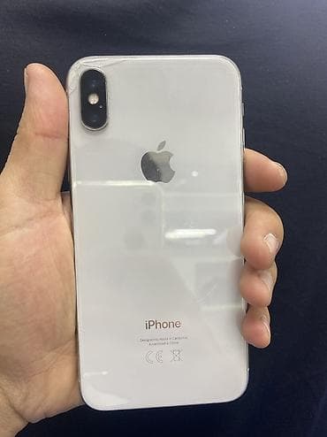 IPhone X, Б/у, 64 ГБ, Серебристый, 100 % at lalafo.kg IPhone X, Б/у, 64 ГБ, Серебристый, 100 %