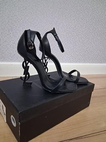 Босоножки, сандалии, шлепанцы: Босоножки, 35, 35.5, 36, Yves Saint Laurent, Б/у, цвет - Черный, Самовывоз, Платная доставка — 5