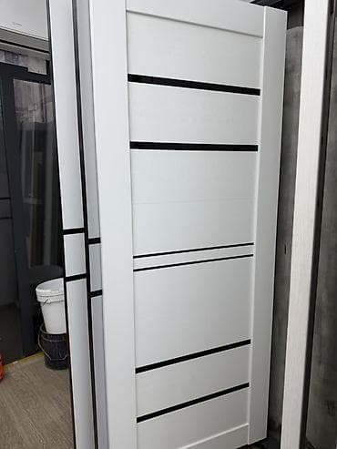 Межкомнатная дверь, современный дизайн - Цвет: белый матовый. -