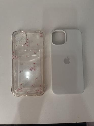 Набор чехлов для iPhone 13: силиконовый чехол Apple и прозрачный чехол