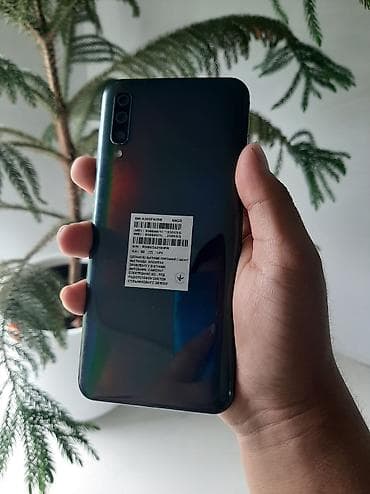 магнитол для авто: Samsung Galaxy A50, Б/у, 64 ГБ, цвет - Черный, 2 SIM — 1