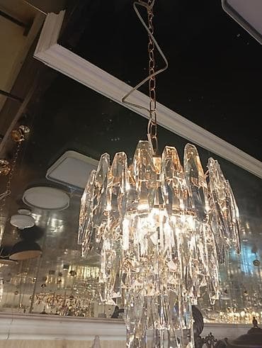 повесить люстру цена: Подвесная люстра с кристаллами - Каскадная конструкция: несколько — 1