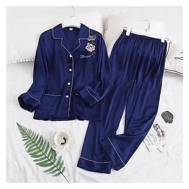 s: Акция на женские шелковые пижамки на пуговицах. Рубашка и штанишки — 5