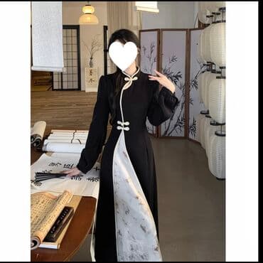 вечерний костюм: Стиль - Платье сочетает традиционные элементы ципао, такие как высокий — 2