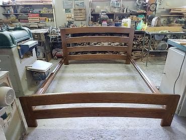 sofa bed: Двуспальная кровать из массива дерева - Материал: натуральное дерево — 7