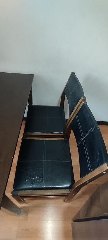 office table: Кухонный стол и стул, Б/у, Самовывоз, цвет - Коричневый — 2