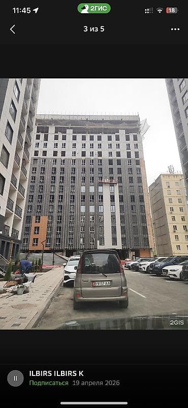 1: 1 комната, 44 м², Пишпек Индивидуалка, 13 этаж, ПСО (под самоотделку) — 9