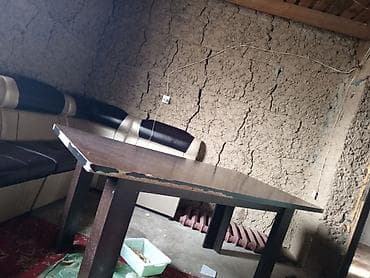 диван угловой купить: Кухонный уголок с большим прямоугольным столом. Состав: - Угловой — 1
