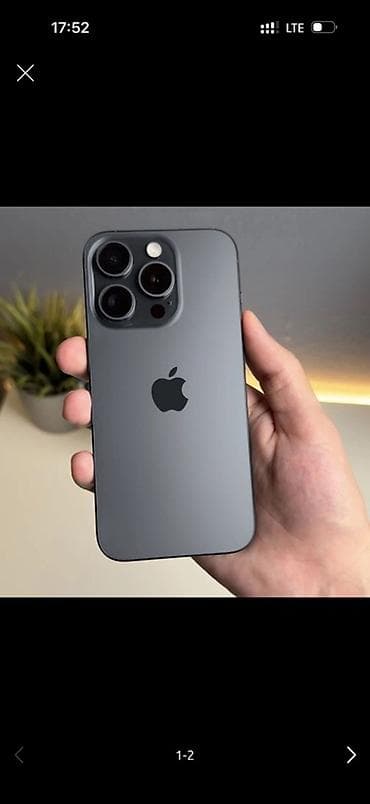 айфон за 15 тысяч сом: IPhone 15 Pro, Б/у, 256 ГБ, Black Titanium, Зарядное устройство, Защитное стекло, Чехол, 94 % — 1