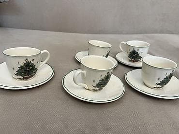 стаканчики для кофе: Набор чайных/кофейных пар с новогодним декором, покупала в Малазий - — 2