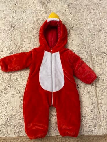 детская одежда для девочек и мальчиков: Боди, цвет - Красный, Б/у — 11