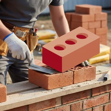 Пустотелый, дырчатый, Жженый кирпич, Полублок, 250×120×90 at lalafo.kg Пустотелый, дырчатый, Жженый кирпич, Полублок, 250×120×90