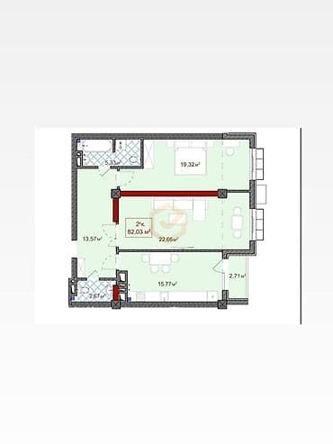 millennium: 2 комнаты, 82 м² — 3