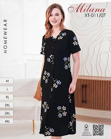 льняные штаны: Домашняя одежда, Хлопок, Узбекистанская, Лето — 3