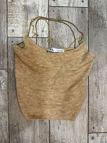 Топ, Трикотаж, Турция, Бретельки тонкие, Б/у, S