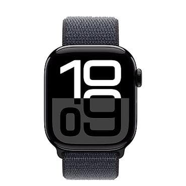 Apple Watch 10/46mm темно синий ремешок черный цвет часов идеальное