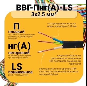 кабель 2 2 5: Кабель монолит 3х2,5 ГЕРМЕС Силовой кабель ВВГ-Пнг(А)-LS с тремя — 2