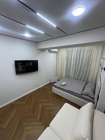 квартира бишкее: 1 комната, Люкс, элитка, 12 мкр, Душевая кабина, Постельное белье, Кондиционер — 2