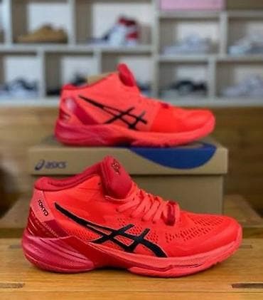 Мужские кроссовки, 38, 39, 40, Asics, Новый, цвет - Красный, Платная доставка