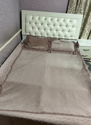 кровать икеа: Спальный гарнитур, Б/у, Двуспальная кровать, Кыргызстан, ДСП, цвет - Белый — 2