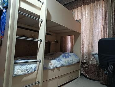 Детский модульный комплект: двухъярусная кровать + рабочая зона с