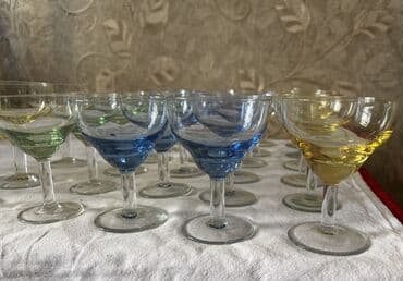 каменные столешницы: Фужеры "Гусь Хрустальный" Состояние всех идеальное! 3 цвета по 11 штук — 2
