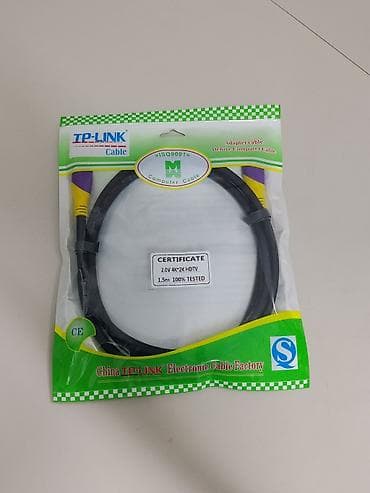 hdmi cable: HDMI-кабель TP-LINK, версия 2.0, длина 1,5 м Описание: - Кабель HDMI — 1