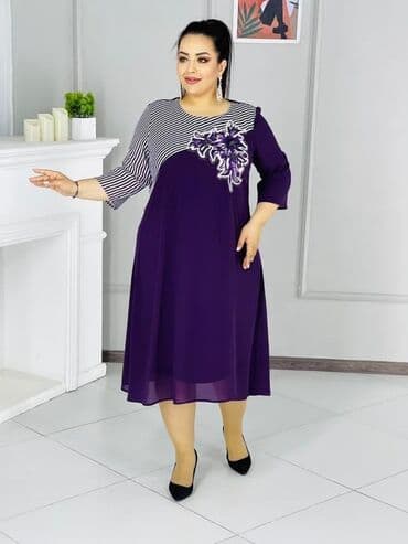 детские платья из шифона: Платья. шифон с цветком. размеры большие: 54/56. Есть платная — 1