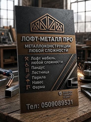 тепкич жасайбыз: Сварочные работы любой сложности 24/7 Лофт мебель любой сложности — 1