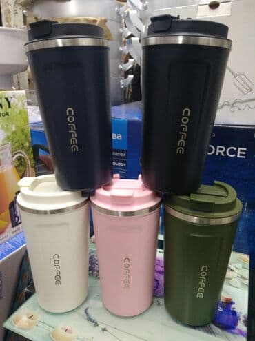 дорожный термос: Термо Кружки объем 500 и 380 мл Нержавеющая сталь. Цвета: Белая — 2