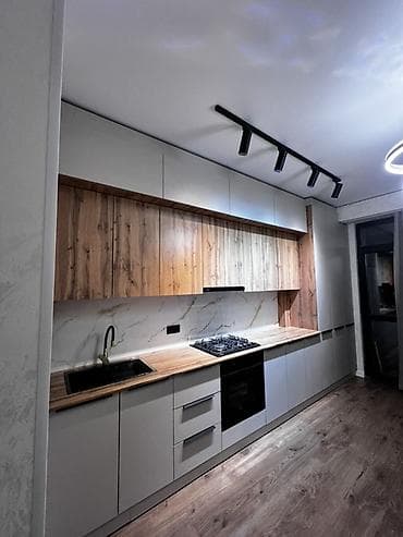 Кухонный гарнитур, Новый, цвет - Серый, ДСП, Бесплатная доставка