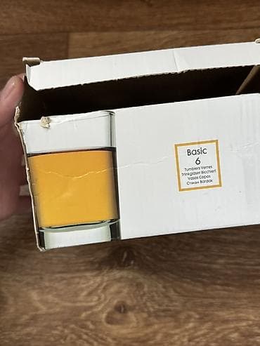 Стаканы: Набор стаканов Basic — 6 штук - Тип: низкие стеклянные тумблеры (old — 1