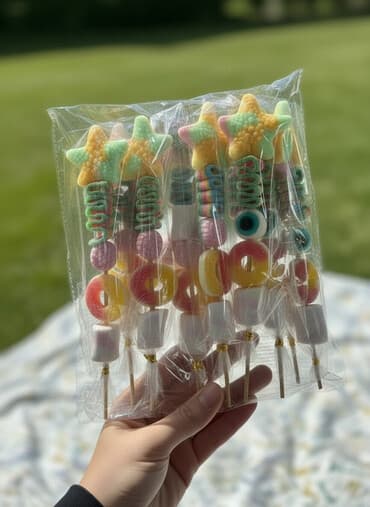 настольный набор для руководителя бишкек: Набор фруктово-желейных конфет на шпажках - Яркие фигурные — 1