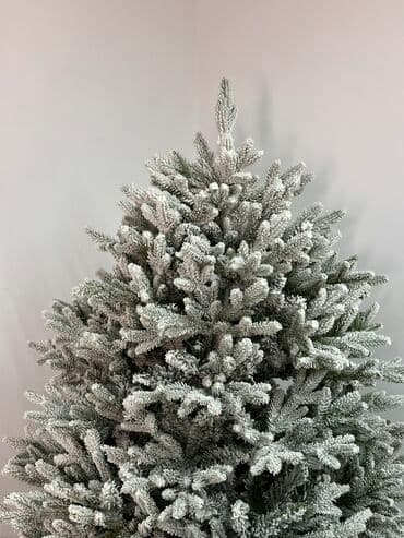 купить елку искусственную недорого: Елка «Версальская» 90% литая, 10% пвх Белое хлопковое напыление — 3