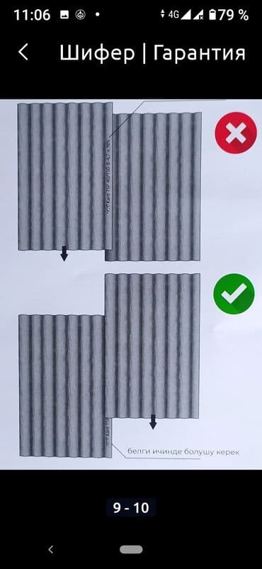 шифер бу цена бишкек: Шифер, Асбестоцементный, 8 волновой, Кант ТШП, Б/у — 4