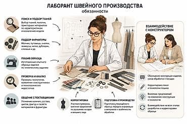 выбор: Лаборант для пошива образцов Обязанности: Пошив опытного образца! — 2