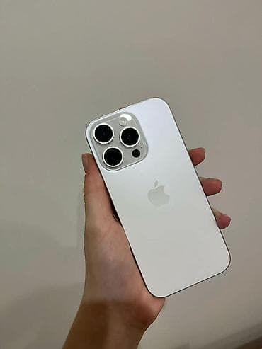 IPhone 16 Pro, Б/у, 128 ГБ, Белый, Зарядное устройство, Чехол, Кабель, 100 %