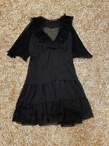 vintage nike: Вечернее платье, А-силуэт, Короткая модель, Шифон, С рукавами, 2XS — 4
