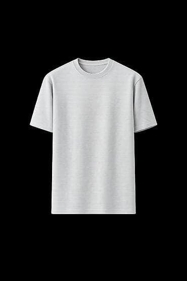 nike tech flecce: Базовая однотонная футболка - Цвет: светло-серый (меланж) - Крой — 1